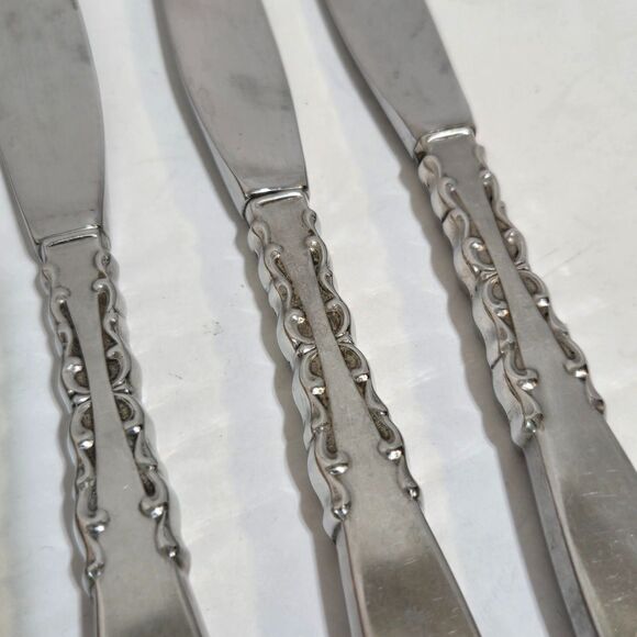 International Lyon Stainless Steel ALHAMBRA Set of 6 dinner knives MCM Comb Ship - Picture 2 of 3